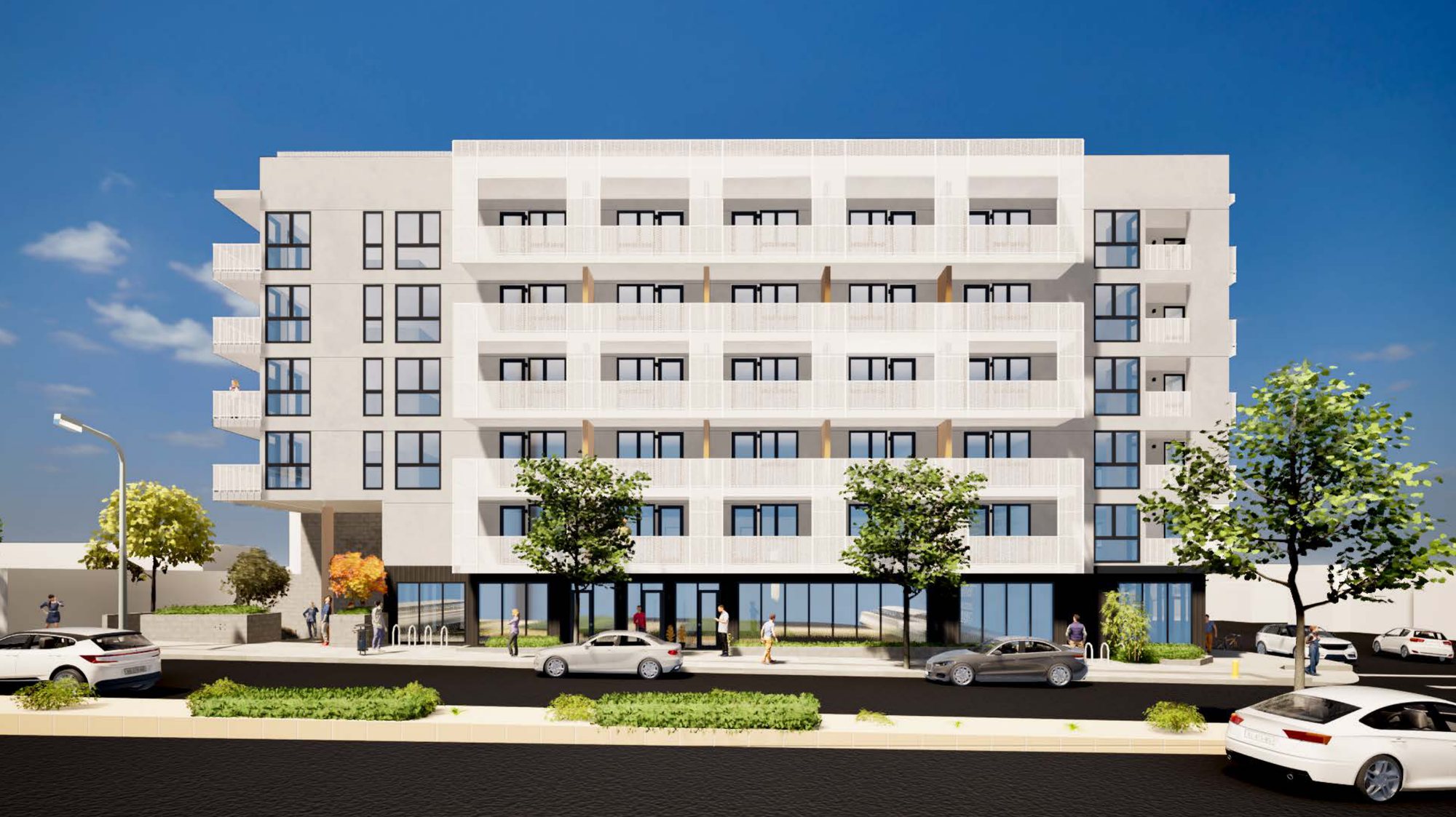 Rendering of the Pico Boulevard elevation